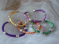 pulsera charm bola plata